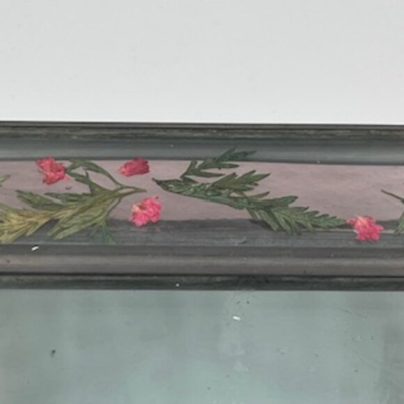Burnes Of Boston Leaded Glass Box With Dried‎ Flowers Pink - Picture 8 of 12